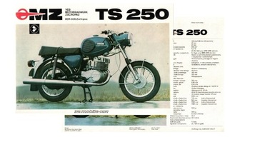 PROSPEKT MOTOCYKL MZ TS 250 POLSKA WERSJA IFA