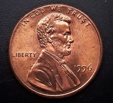 Moneta Lincoln  Cent 1996. USA. Stan 1-  Nr-20