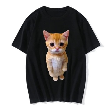 T-shirt Y2k cat nowy