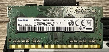 Pamięć RAM 4 GB PC3L DDR3L  Samsung 12800S 1600MHz