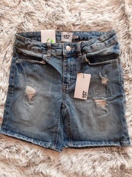 Nowe krótkie spodenki jeans 146/152 157