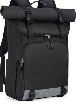 NEWHEY Rolltop plecak zwijany 17,3" na laptopa 