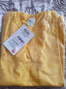 Koszulka dziecko 100% bawełna - żółta roz. 116.