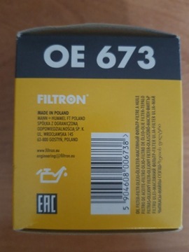 Filtr oleju Filtron OE 673