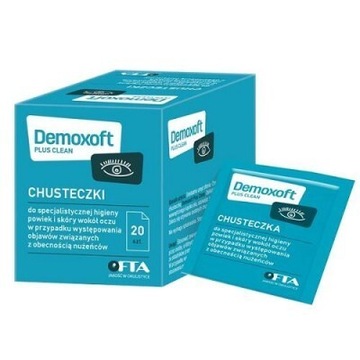 Demoxoft Plus Clean chusteczki do powiek 20 sztuk
