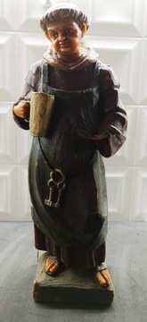Figurka mnicha duży mnich z masy vintage