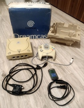 Sega Dreamcast - konsola, pad, karta pamięci, box