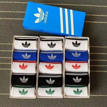 Kolorowe Skarpety Adidas 5pack +pudełko prezentowe