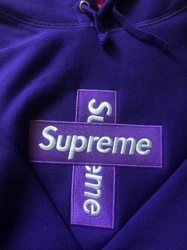 Supreme cross box logo bluza fioletowa