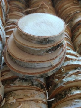 Plastry drewna brzozy 8 cm szlif