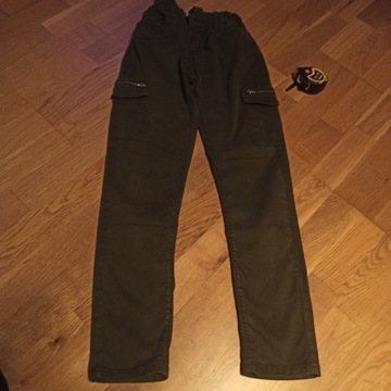 Spodnie bojówki khaki dziewczęce Cubus 158
