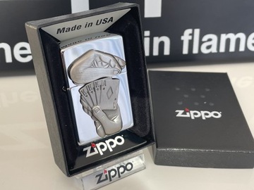 Zapalniczka Zippo 2002 Full House Poker Trick NOWA