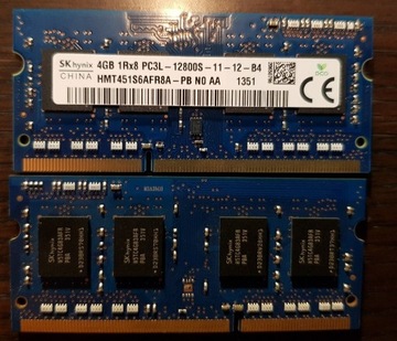 Pamięć RAM 4GB 1Rx8 - 12800s - 11 - 12 - B4