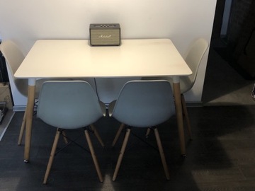 Stół prostokątny 120x80 + 4 krzesła w zestawie