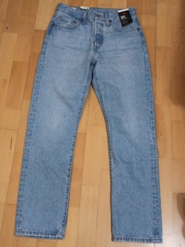 Z USA Levis jeansy 501 original W27 L30 Nowe