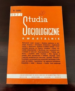Studia socjologiczne kwartalnik 3 (66) 1977