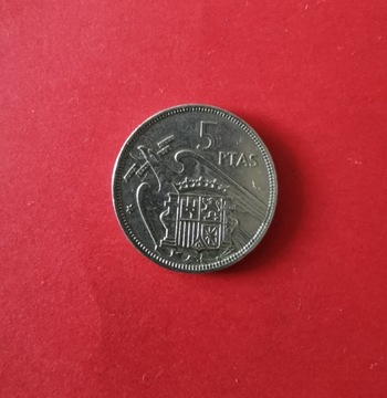 Moneta 5 peset 1957, Hiszpania