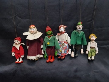 Stare lalki teatralne marionetki 6szt. okazja