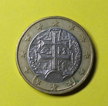 Moneta 1 EURO obiegowe Słowacja 