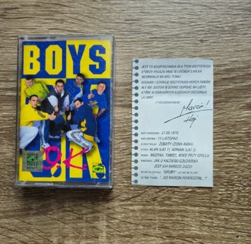 BOYS O.K. kaseta audio z wizytówką