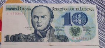 Banknot 10 zł 1982