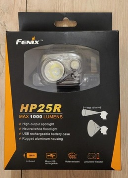 FENIX 25R latarka czołowa 1000 lumenów USB