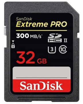 Nowy SanDisk 32GB SDHC Extreme Pro 300MB/s 4K