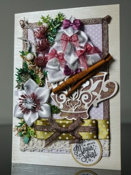 Kartka świąteczna, handmade, scrapbooking