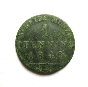 1 Pfennig 1843 r. Prusy