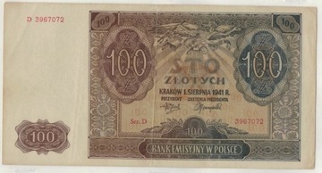 Polska 100 zł 1941 r