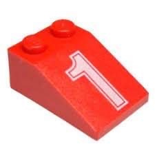 Lego czerwony skos 3x2 z nadrukiem 1 3298px9