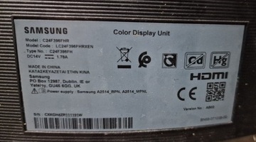  Monitor Samsung c24f396fhr (uszkodzony)