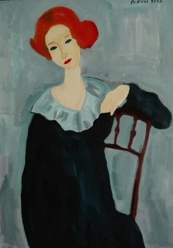 Amedeo Modigliani, Dziewczyna, 42x29,7