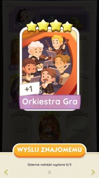 Naklejka 4* Monopoly GO! Orkiestra gra