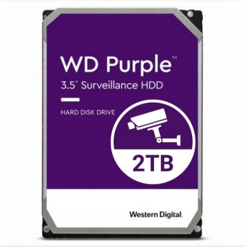 Dysk 2TB WD Purple SATA 3,5" do monitoringu NOWY