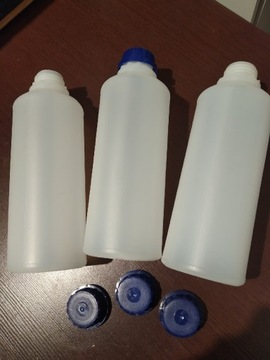 Butelka HDPE 1000 ml + nakrętka z plombą niebieska