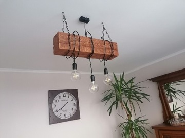 Lampa belka drewniana 