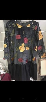 Sukienka cocomore haf falbanką w kwiaty butik 