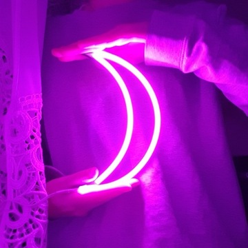 Neon LED księżyc ozdoba pokoju