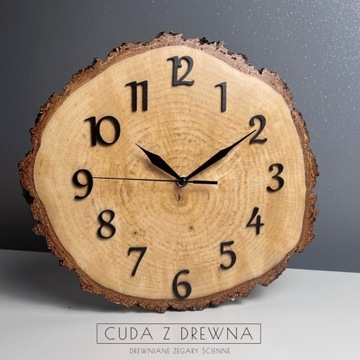 Drewniany zegar ścienny 30 cm