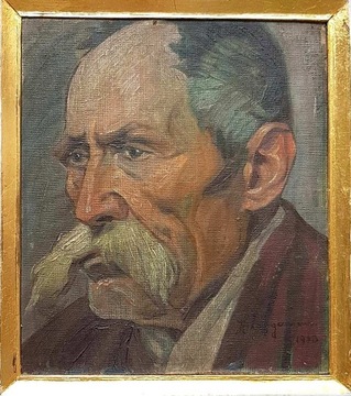 Henryk Langerman, 1920 r. portret, olej/ płótno