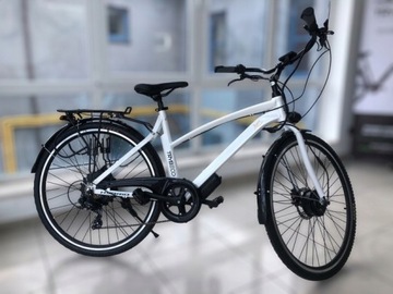 rower elektryczny Luna City Trybeco biały