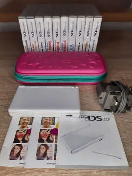 Nintendo DS Lite White zestaw 10 gier