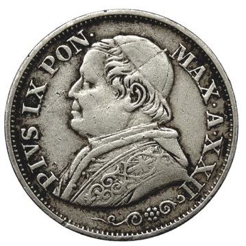 Watykan , Pius IX 10 soldi 1867