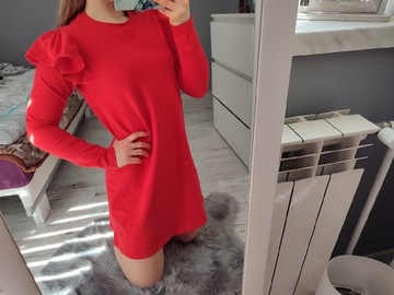 Czerwona trapezowa sukienka Selfieroom S