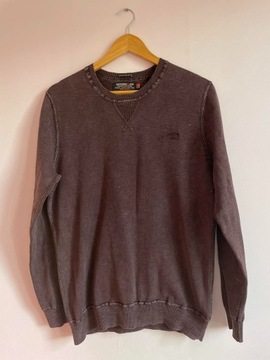 Longsleeve SuperDry L burgundowy