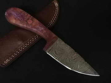 NÓŻ DAMAST myśliwski 21cm skinner STAL DAMASCEŃSKA