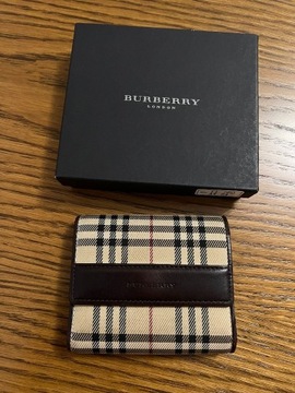 Burberry London oryginalny portfel skóra naturalna