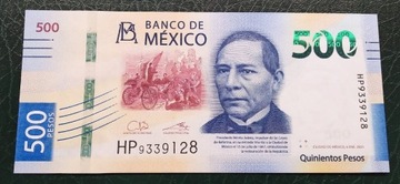 Meksyk 500 pesos 2021 UNC