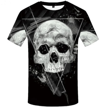 T-shirt 3D Koszulka Skull rozmiar L Fitness MMA